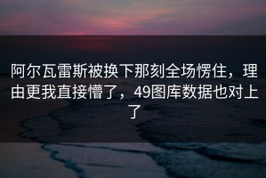 阿尔瓦雷斯被换下那刻全场愣住，理由更我直接懵了，49图库数据也对上了