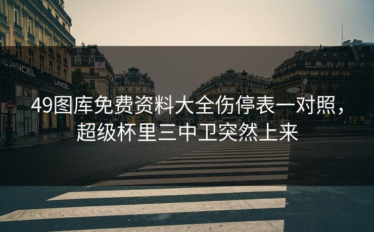 49图库免费资料大全伤停表一对照，超级杯里三中卫突然上来