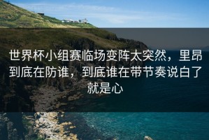 世界杯小组赛临场变阵太突然，里昂到底在防谁，到底谁在带节奏说白了就是心