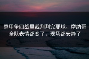 意甲争四战里裁判判完那球，摩纳哥全队表情都变了，现场都安静了