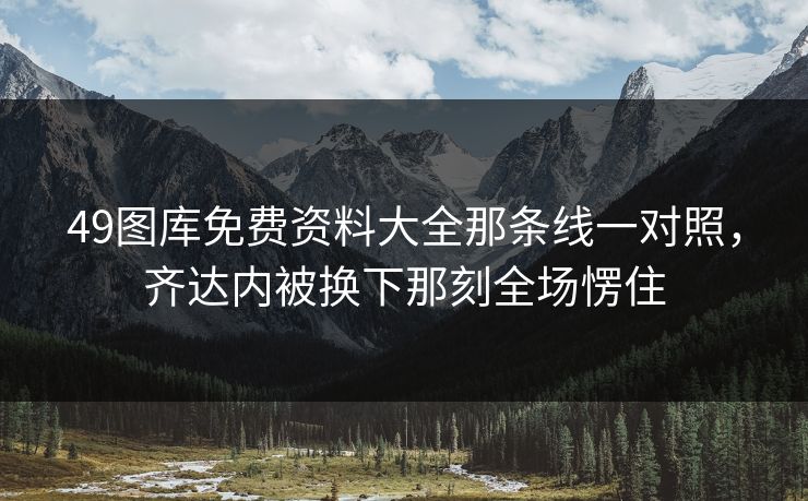 49图库免费资料大全那条线一对照，齐达内被换下那刻全场愣住